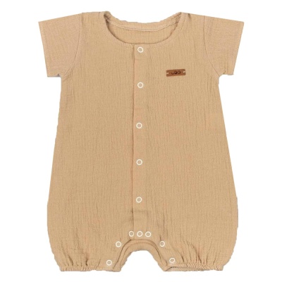 Комбинезон песочник с коротким рукавом Leo 2021А-8 бежевый 1